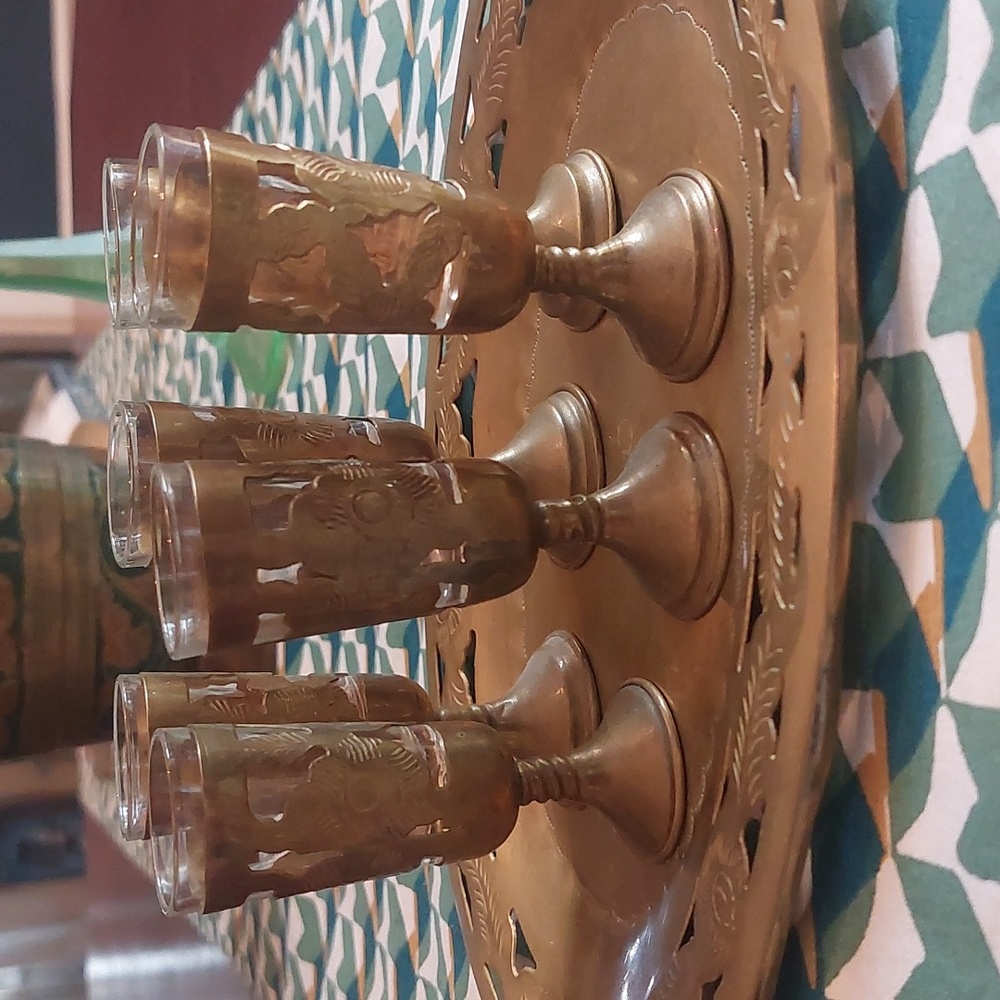 Antique brass set